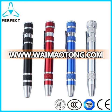 Portable Alloy Mini Pen Screwdriver with Laser