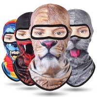 Outdoor Full Face Mask Quick Drying Motorcycle Helmet Bicycle Cycling Fleece Ski Animal Masks